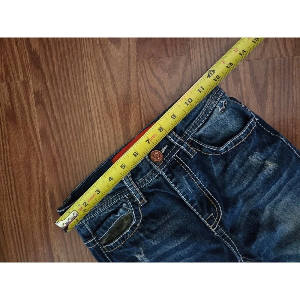 Realtree Boys Blue Jeans Straight Leg Distressed Medium Wash Denim Size 8 10